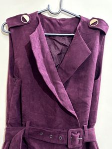 Stylish Purple Sleeveless Dress