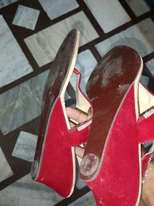Red Velvet Sandals