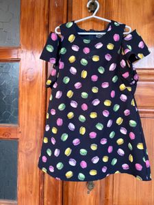 Cute Macaron Print Dress
