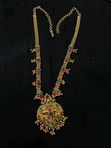 Gold-Tone Ruby &amp; Emerald Necklace
