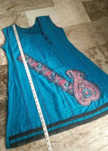 cotton silk embroidery fastive kurti