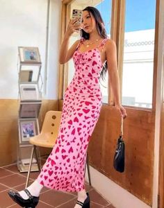 Women Pinteresty Maxi Dress||Trendy Pink One Piece