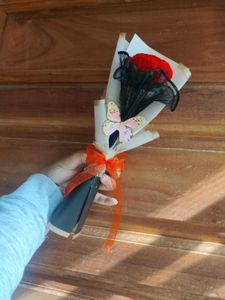 Crochet Single Rose Bouquet 💐🌹