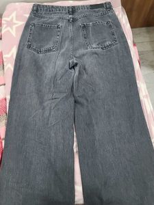 charcoal Wide Leg Jeans