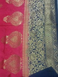 Elegant Pink Banarasi Saree