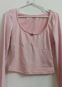 Cute Pink Long Sleeve Top