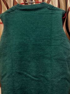 Green Knit Sweater Vest