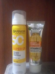 Garnier Sunscreen & Vitamin C Serum Bundle