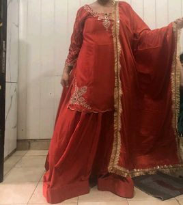 Purple Embroidered Kurta Set