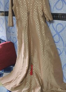 Janasya Beige Anarkali Kurti