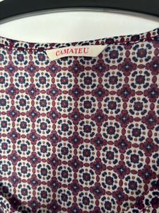 Patterned Button-Down Top