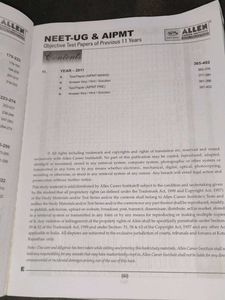 NEET-UG &amp; AIPMT Test Papers - Allen Institute