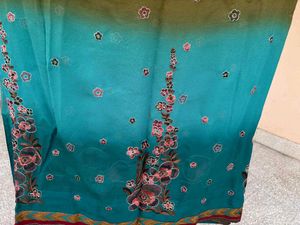 Saree Blue Green