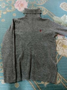 Gray Turtleneck Sweater