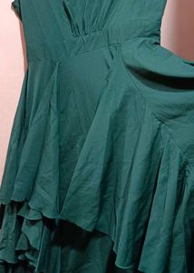 Bottle Green Stylish Maxi Dress