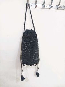 Handmade Black Potli Bag