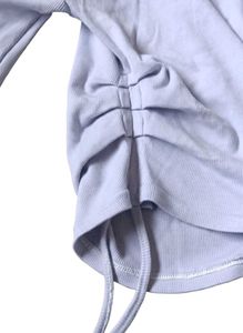 Lavender ribbed Long Sleeve crop top