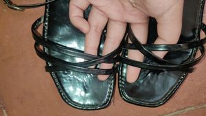 Black Criss Cross Flats