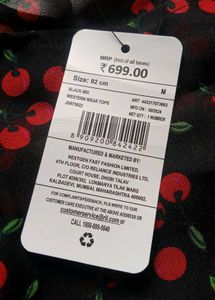 Cute Cherry Print Top