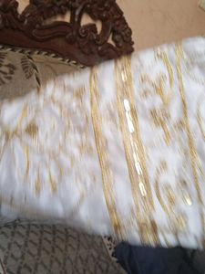 Embroidered White &amp; Gold Top