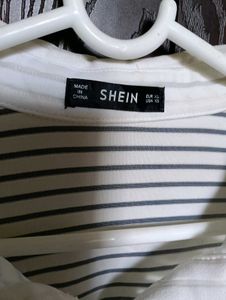 Shein Striped Button Down Shirt