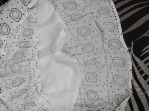 White Eyelet Mini Skirt