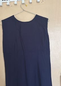Navy Button-Down Kurti
