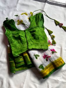 Cotton Saree With Stitch Blouse