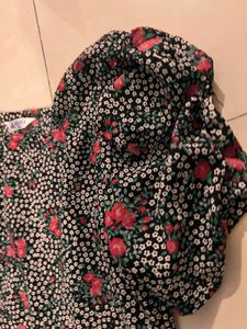 Black Red Floral Dress