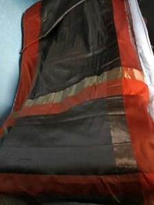 ComboOffer - UnusedOrangeBorderSarees WithSt