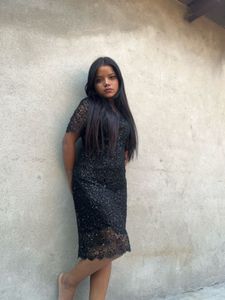 Elegant Black Lace Dress