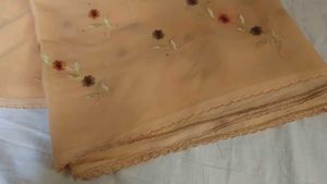 Embroidery flower Saree