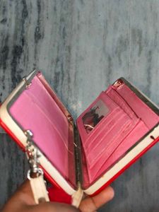 Red Star Wallet with Pom-Pom