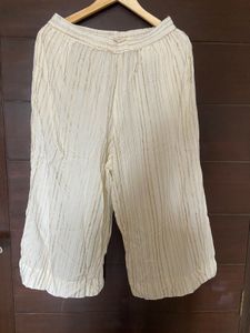 Rangmanch Striped Off White Plazzo (L/XL)