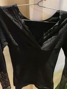 Elegant Black Lace Top