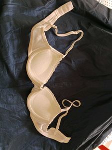 White Bra with Lace Detail