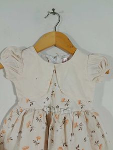 Light Pink Printed Frock For Girl&#39;s