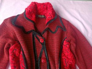 Crimson Gothic Christmas Coat/Sweater/Cardigan