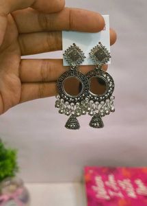 Silver Ethnic Dangle Earring Set - 3 Pairs!