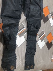 Stylish Black Ruched Pants