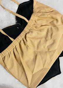 Cute Tan Corduroy Tank Top