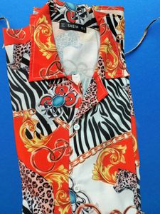 SHEIN ROYALTY CHAIN S/S BEACHPOLO
