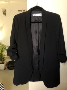 Zara Ruched Sleeve Blazer
