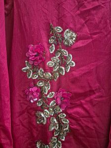 Fuschia Pink Elegant Ethnic Gown