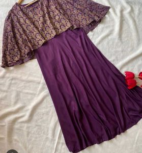 Elegant Purple Ethnic Skirt