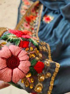 Floral Embroidered Saree |😍🌹