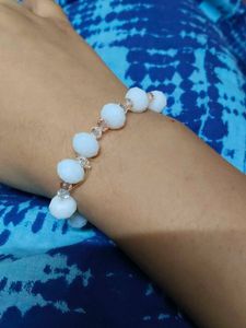 White Beaded Bracelet