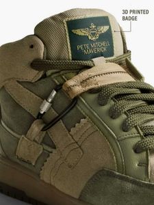 Stylish Green High-Top Sneakers