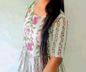Anarkali Floral Slit Kurti