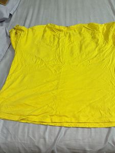 Yellow Eyelet Top